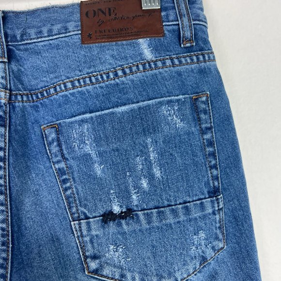 One Teaspoon Freebird Jeans Low Waist Rigid Skinny Leg Size 25 US Size 2 T2341 - Picture 11 of 15